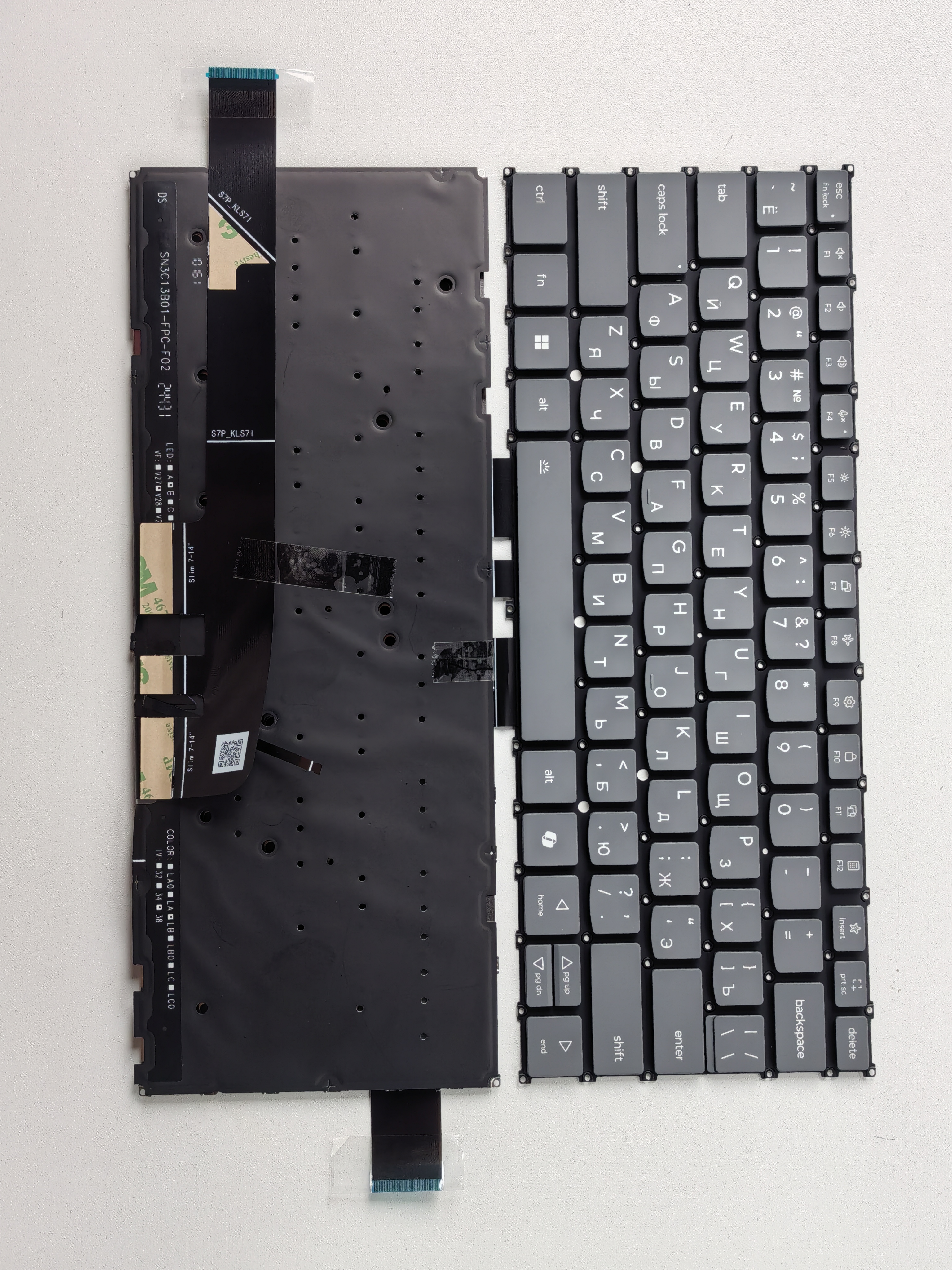 Picture of New Replacement Laptop Keyboard For LENOVO Yoga Slim 7 14AKP10 14ILL10 15IIL9 /AI key/Yoga Pro Grey Backlit RU Layout